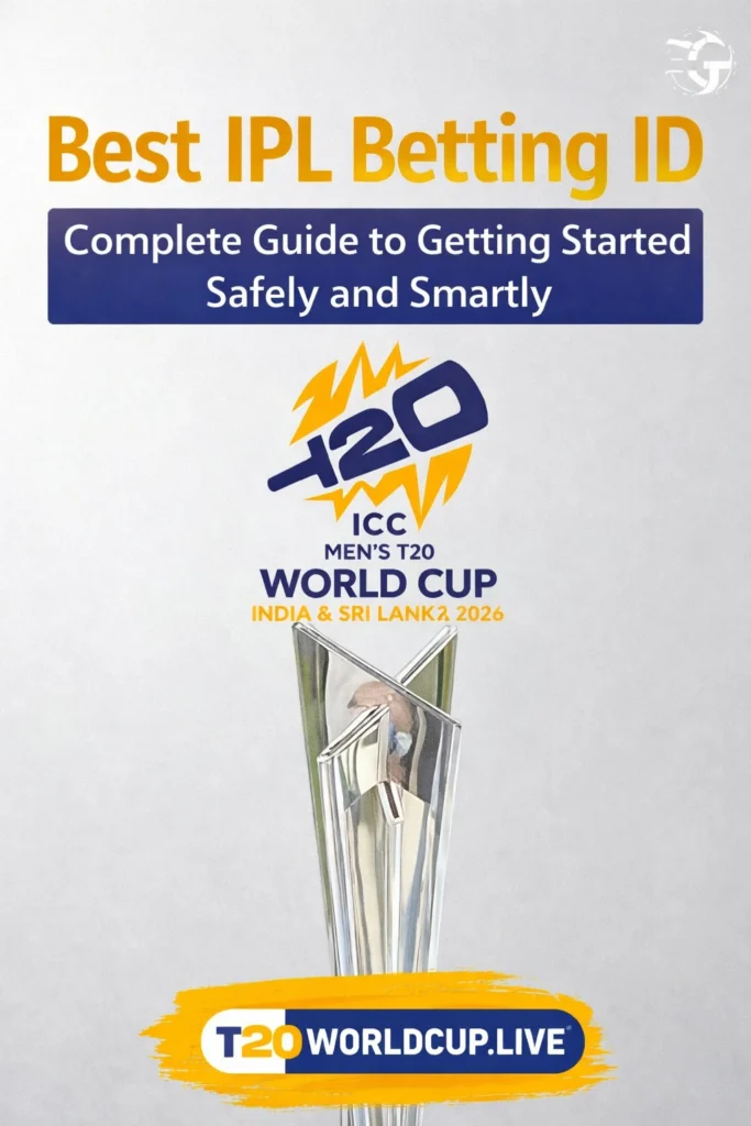 Best IPL Betting ID complete guide with T20 World Cup 2026 logo and secure betting platform concept