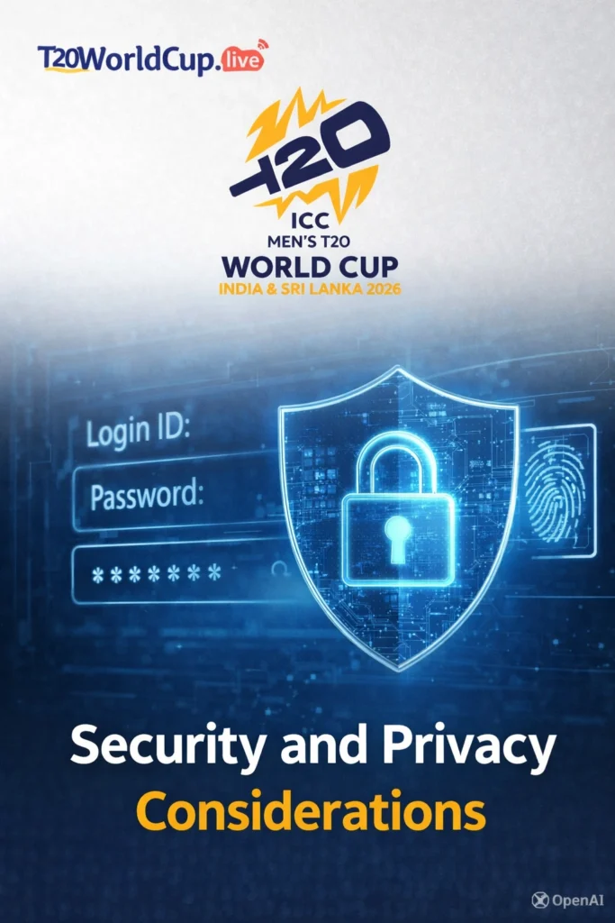 Digital security illustration showing login ID protection with shield, lock, and biometric authentication concept