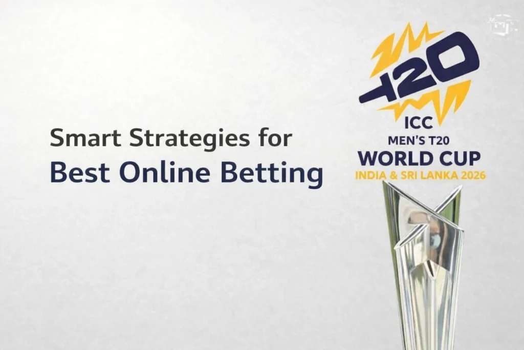 Smart strategies for best online betting with ICC Men’s T20 World Cup 2026 logo and trophy
